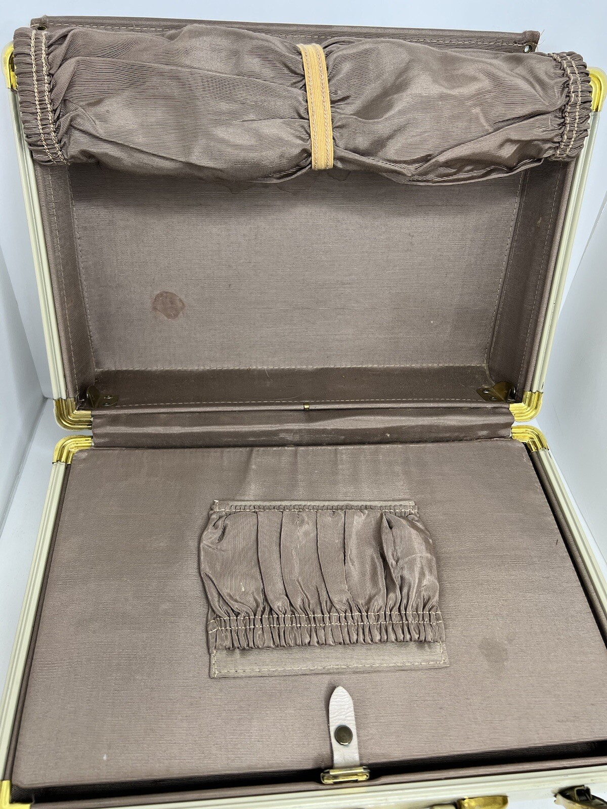 VINTAGE SHWAYDER BROS DENVER DETROIT SAMSONITE HARD SHELL SUITCASE