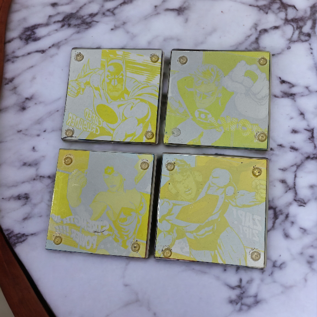 Superhero Glass Coasters eBay