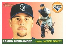 2004 Topps Heritage #78 Ramon Hernandez San Diego Padres  Baseball Card