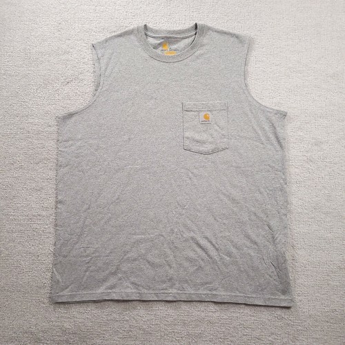 Carhartt Sleeveless Shirt Mens XL Gray 