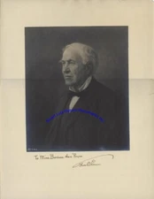 Thomas Edison signed oversized photograph to young child