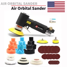 48Pcs 1/2/3 Inch Mini Pneumatic Polisher Air Orbital Sander Buffer Machine Tool