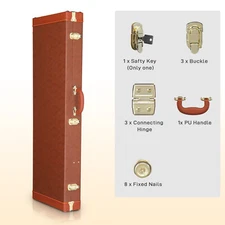 Ktaxon 39 " Portable  Hard Case for ST TL High Grade Electric Guitar Flat