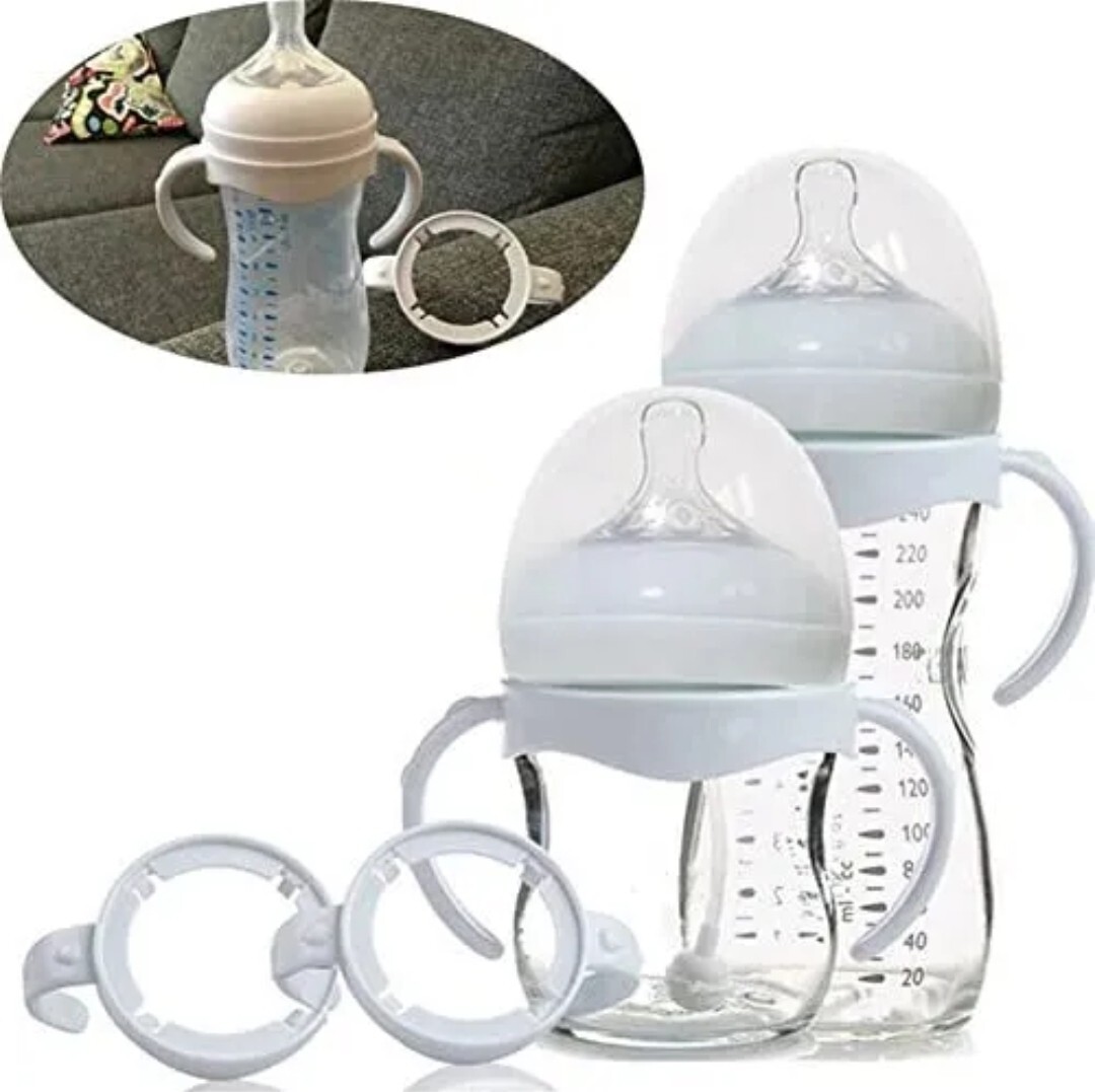 x2-4pcs Baby Bottle Handles, Bottle Grip Handle for Avent Natural Wide Mouth