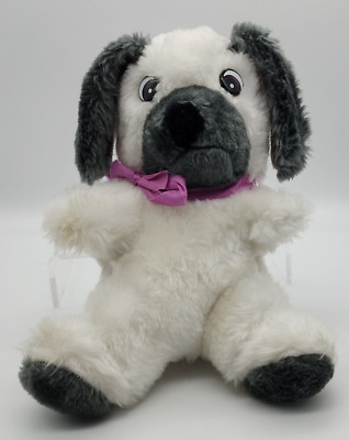 Superior Toy and Novelty Plush Pug Dog Stiff Stuffed Animal Toy White Gray 10 in