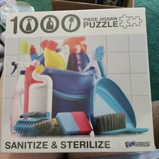 Funwares Sanitize & Sterilize Cleaning Products Puzzle - 1000 Piece - Sealed