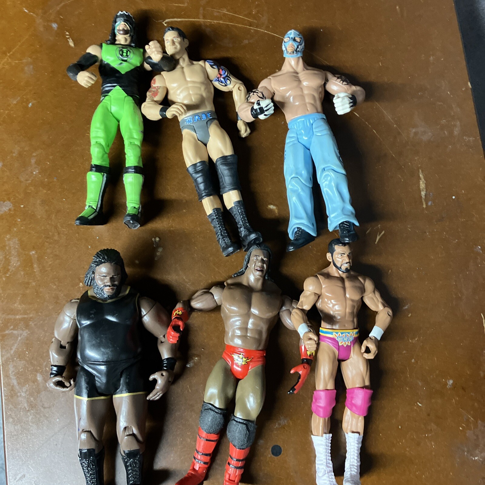 wwe wrestling figures lot 2003 Of 6 Toy Action Figures Wrestlers B16