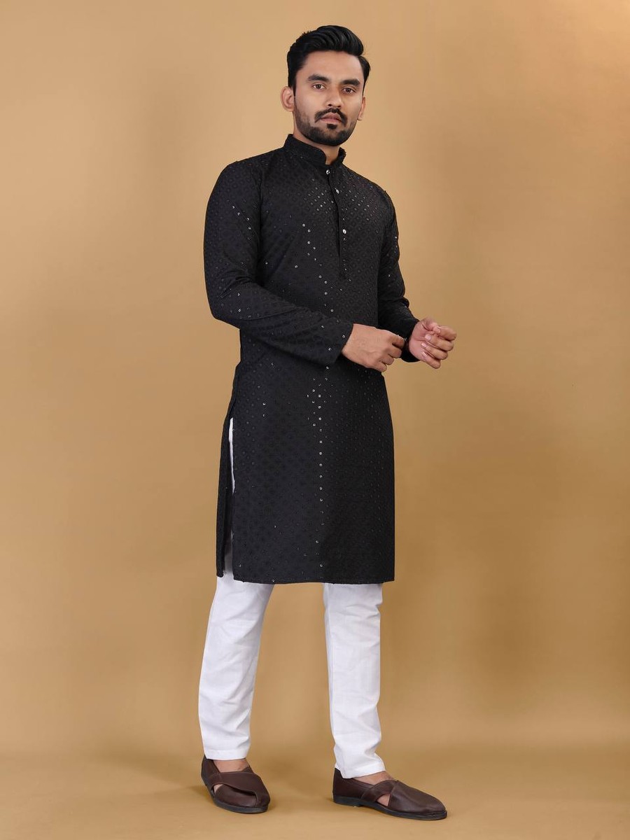 Uomo Kurta Set Pakistano Pigiama Abiti Indiani Sherwani