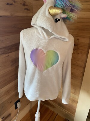 No Boundaries Fleece Unicorn Shirt Hoodie Jr Adult M 7-9