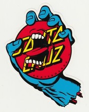 Santa Cruz Skateboards Screaming Dot Hand Sticker 6" x 4.625" Decal