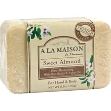 A La Maison Moisturizing French-Milled Bar Soap Sweet Almond Large 8.8 oz 6-Pack