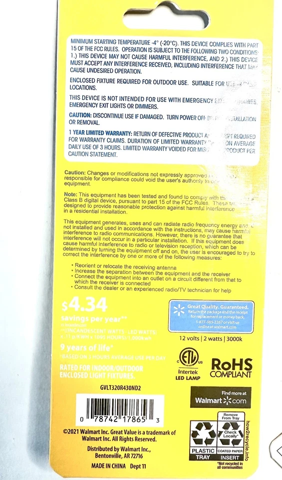 3Pk (6 Bulbs) GV LED Soft White Light Bulb 20W Eqv T3 Light G4 Base 200 Lumens - Image 3 of 3