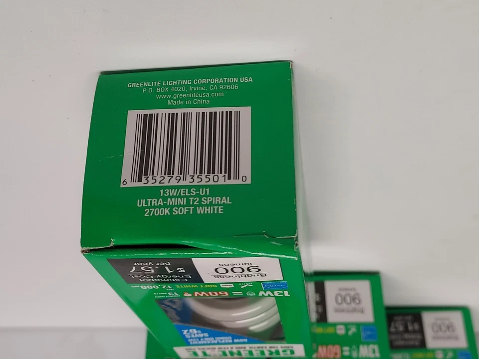 1 PC Greenlite 60W Light Bulbs 13W Energy Saver Soft White Spiral Replacement T2 - Image 4 of 4