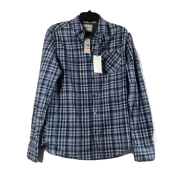 Flag & Anthem BLUE MULTI Clayton Plaid Regular Fit Button-Down Shirt, US Small