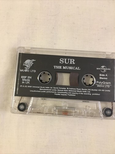 Sur - The Musical - Bollywood cassette M.M. Kreem Lucky Ali (not CD) - Picture 4 of 4