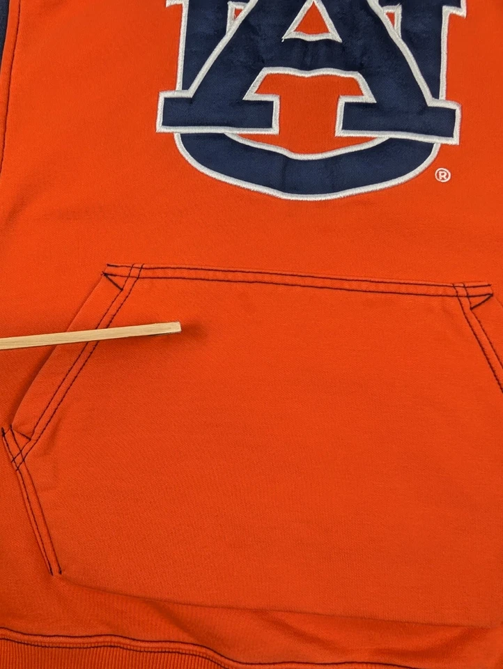 Sudadera con Capucha Auburn Tigers Para Hombre M Coliseo Naranja Bordada NCAA *Manchas Leer Foto 3 de 4