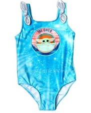 NWT Disney Baby Yoda Swimsuit Girl Size 2T-4T Toddler One Piece Swim Mandalorian