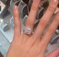 2 Ct Round Cut Lab-Created Diamond Engagement Ring 14K White Gold Plated