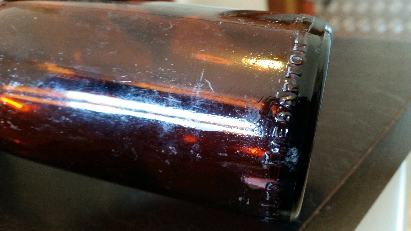 vintage amber glass half size pickaxe beer bottle eBay