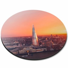 Round Mouse Mat - City Of London Skyline The Shard Office Gift #16857