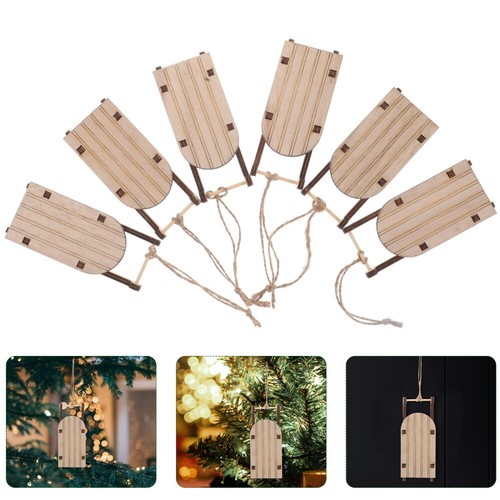 10 sztuk Sanie Ornament Choinka Miniaturowe narty śniegowe Wiszące biuro - Zdjęcie 4 z 12