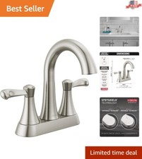 Quick Bathroom Faucet - Brushed Nickel - Drain Assembly - Easy Installation