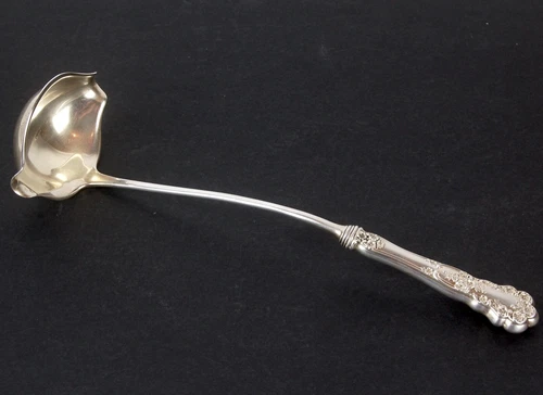 Antique Gorham Buttercup Sterling Silver Gold Wash Ladle 13-3/4" Long 251 Grams