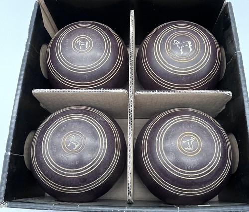 Henselite Lawn Bowls - Classic Deluxe - Heavyweight Model Size 5 Vintage Horse - Picture 2 of 6
