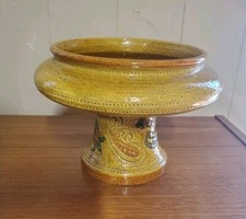 Vtg MCM Bitossi Rosenthal Netter Paisley Pillar Candleholder Centerpiece Stand