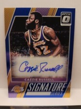 2017-18 Donruss Optic Signature Series Blue Prizm #77 CAZZIE RUSSELL  /25