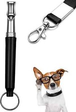 Ultrasonic Silent Dog Whistle to Stop Barking - Adjustable Training Whistle Blac
