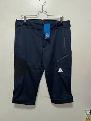 NEW Odlo The Zeroweight X-Warm Windproof knickerbockers Dark Sapphire Size Large