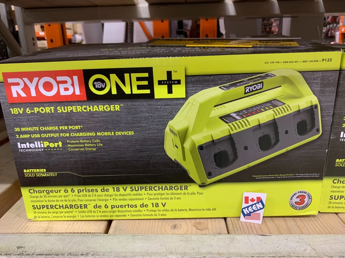 Ryobi battery 2024 charger 6 port