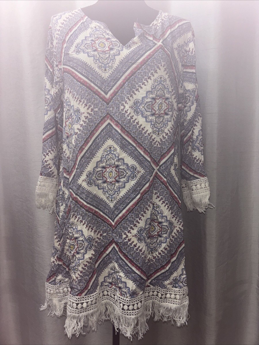 UMGEE Womens Boho Chic Core Bohemian Core Cottage Core Hippie Core Dress SZ M
