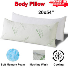 Bamboo Full Long Body Pillow Memory Foam for Adults Maternity Pregnancy Cooling