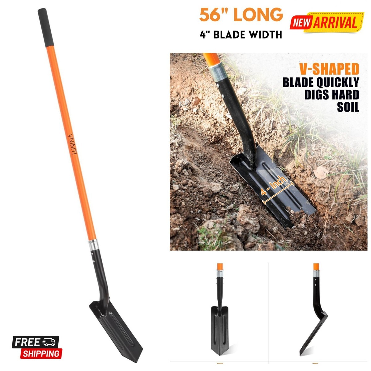 Trench Shovel Spade for Digging Landscape Edging Electric Conduit