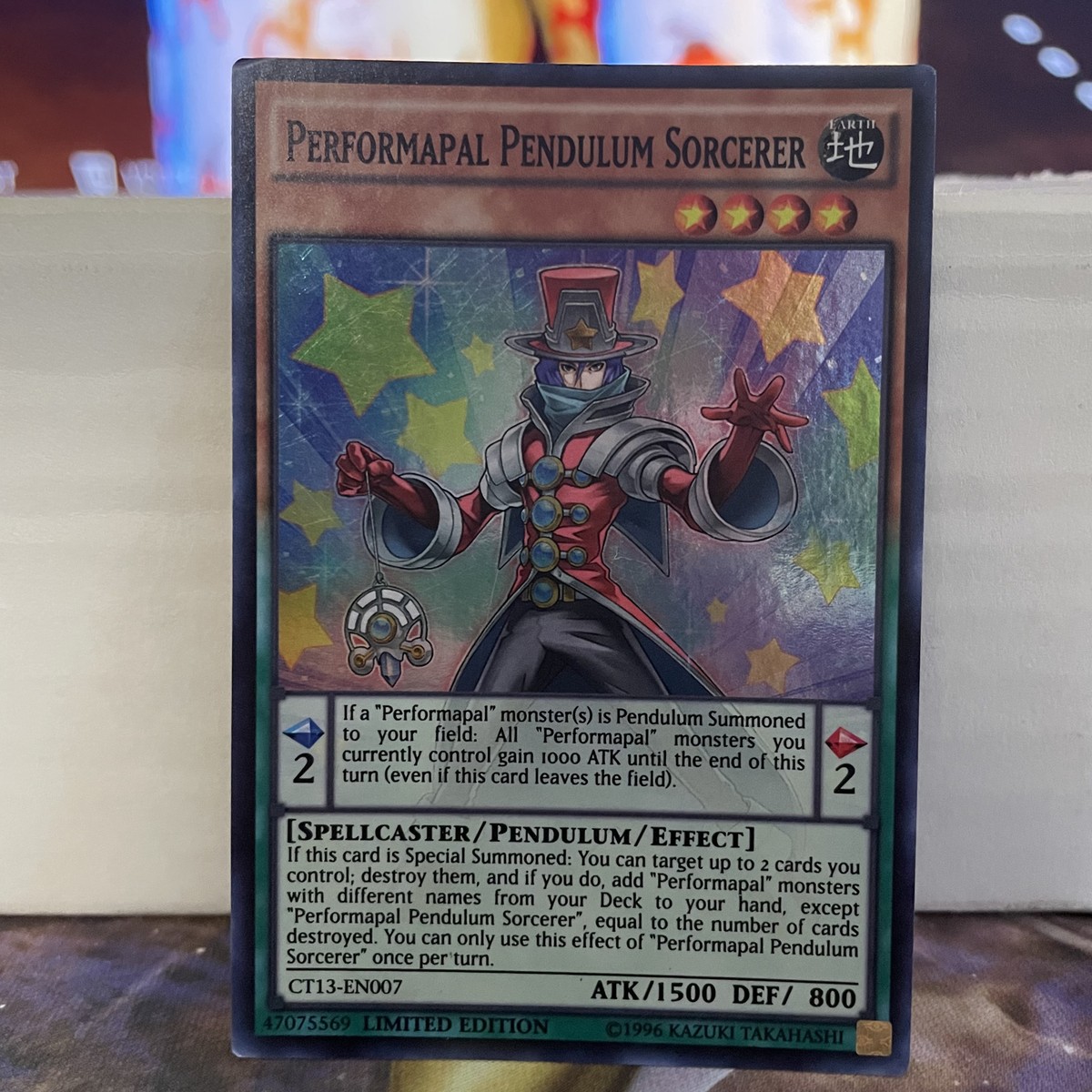 LIMITED EDITION PERFORMAPAL PENDULUM SORCERER 1996 CT13-EN007