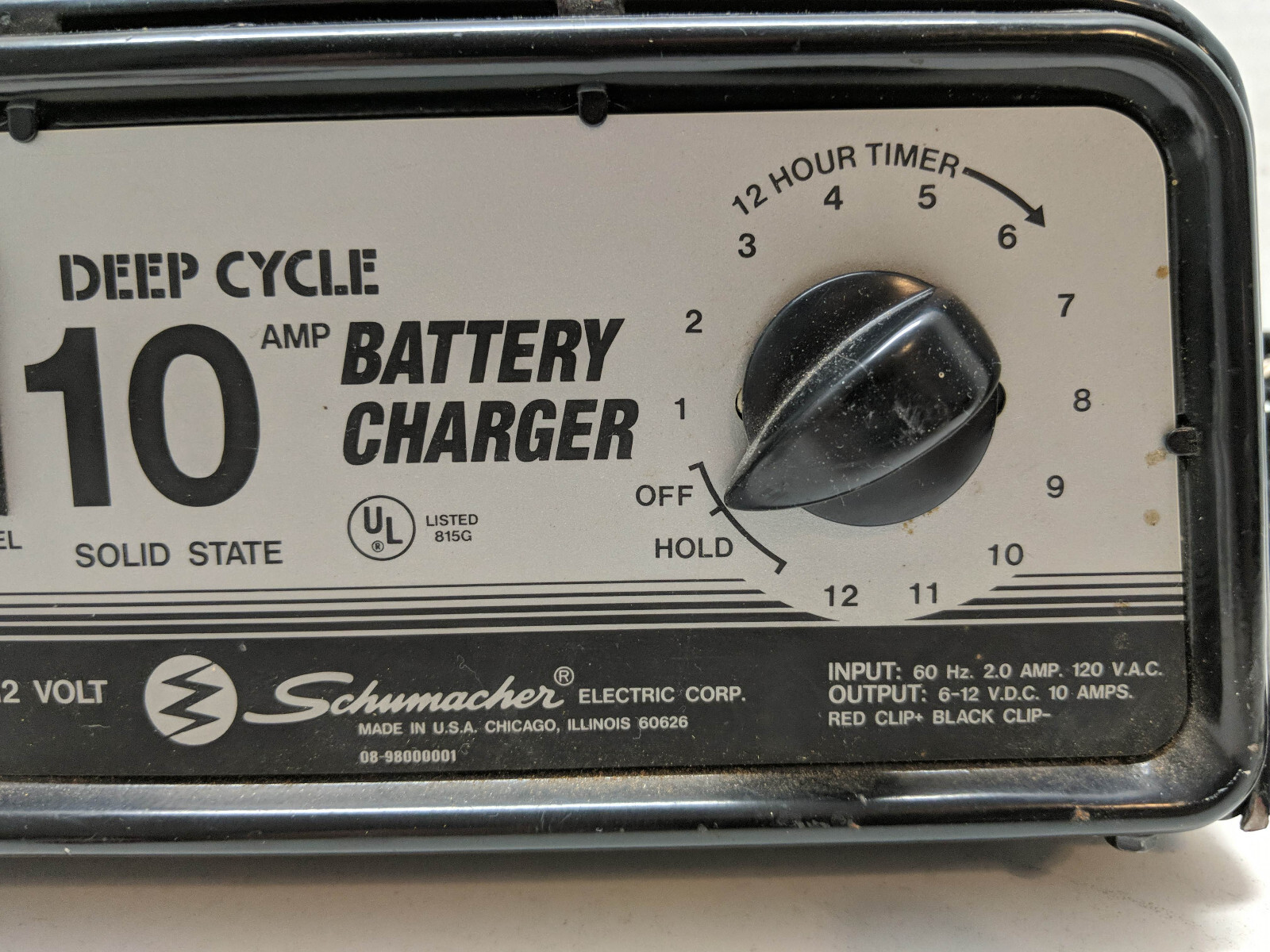 Schumacher Deep Cycle 10 Amp, 6 & 12 Volt Battery Charger SE1012D