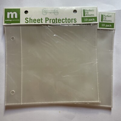 MAKING MEMORIES 6x6 Page Protectors Top-Loading 10/Pkg