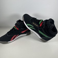 Reebok Freestyle Hi-Top Sneakers Human Rights Now! Women Sz 7. HQ4141 Black New