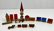 Lot Vintage East Germany Wood Buildings Walls Train