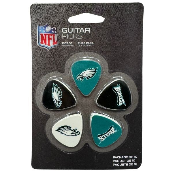 Philadelphia Eagles Guitar Pick 10-Piece Set Woodrow Music NFL Official Merch