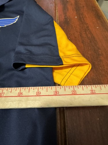Herren St. Louis Blues Adidas Polo Größe Large schönes Hockey NHL Shirt Climachill - Bild 8 von 11