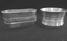 2 Christofle Silverplate Napkin Rings French Tableware Flatware.