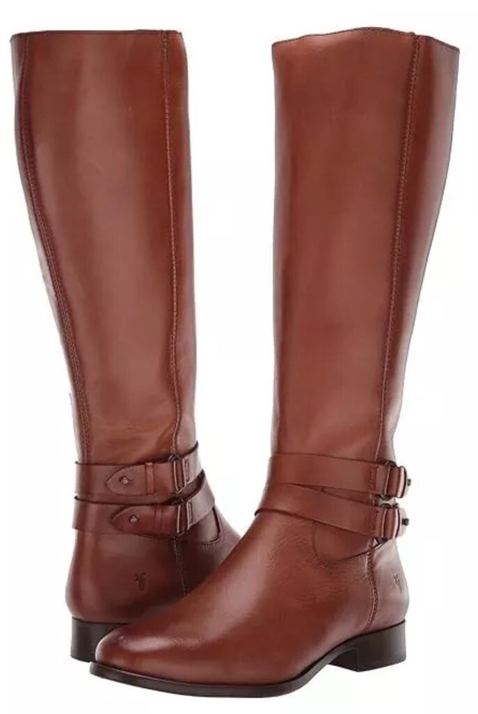 Frye Z42108 Women Cognac Brown Leather Christie Tall Riding Boot
