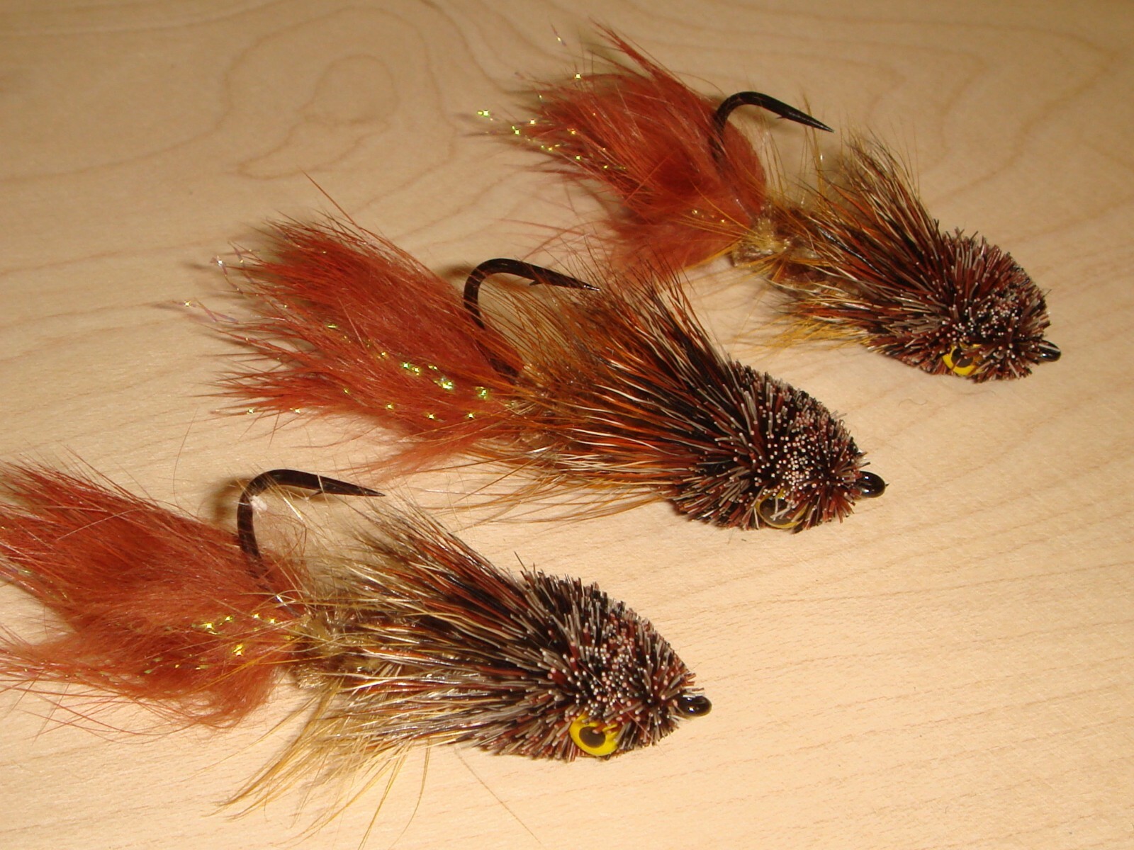 FLY FISHING FLIES - Brown MINI SCULPIN size #4 (3 pcs.)