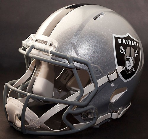 OAKLAND RAIDERS NFL Riddell Speed CU-S2BD-SW Football Helmet Facemask/Faceguard - Picture 4 of 4