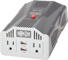 Tripp Lite 400W Car Power Inverter with 2 Outlets  2 USB Charging PortsPV400USB