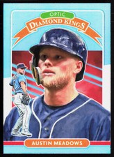 2020 Donruss Optic Carolina Blue and White Austin Meadows #15 Tampa Bay Rays