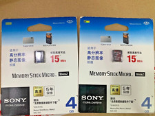 2Pcs Genuine New Sony 4GB Memory Stick Micro M2 MARK2 for PSPGO PCM Cyber-SHOT